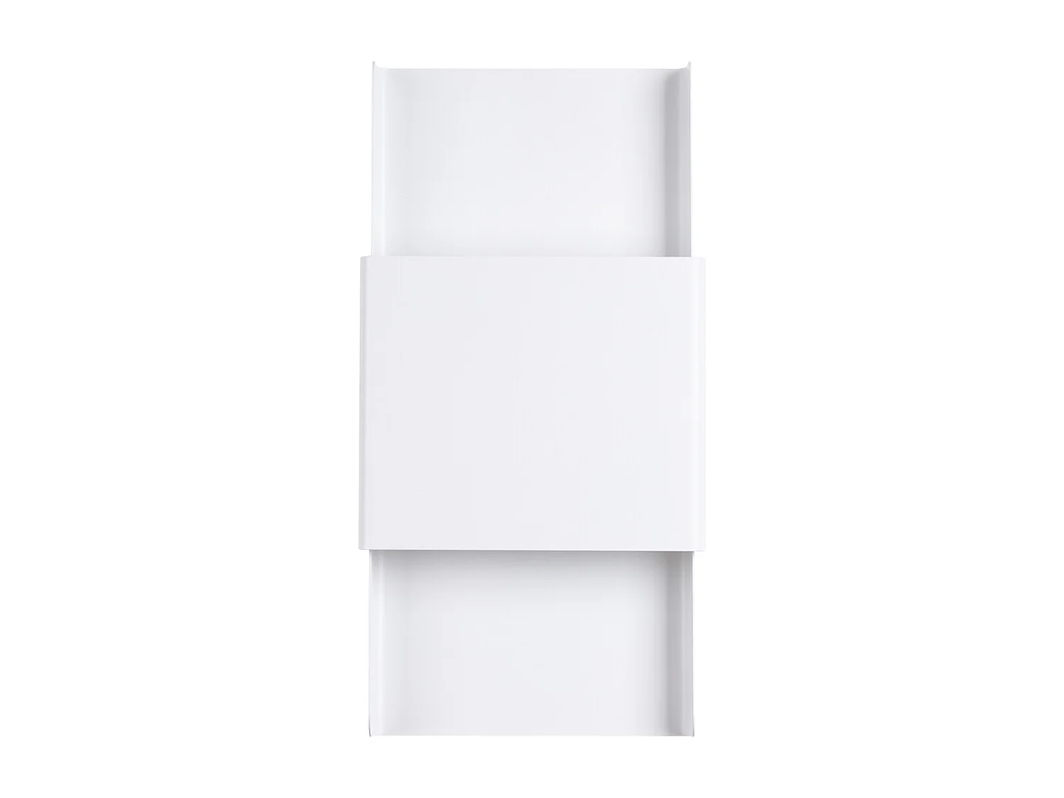 Plafonnier Zelfon moderne en acier - 2 sources lumineuses 4000K - L.20 x H.40 cm - blanc