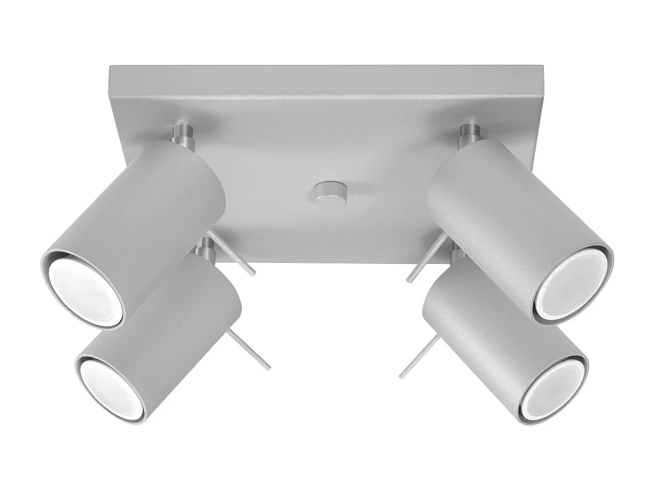 Plafonniers Briix moderne en acier - 4 sources lumineuses 4000K - L.25 x H.16 cm - gris