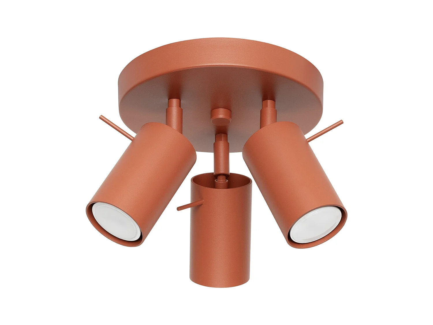 Lampa sufitowa nowoczesny Briix, stal - 3 źródło światła 4000K - L.19.5 x H.18.5 cm - ochra czerwona