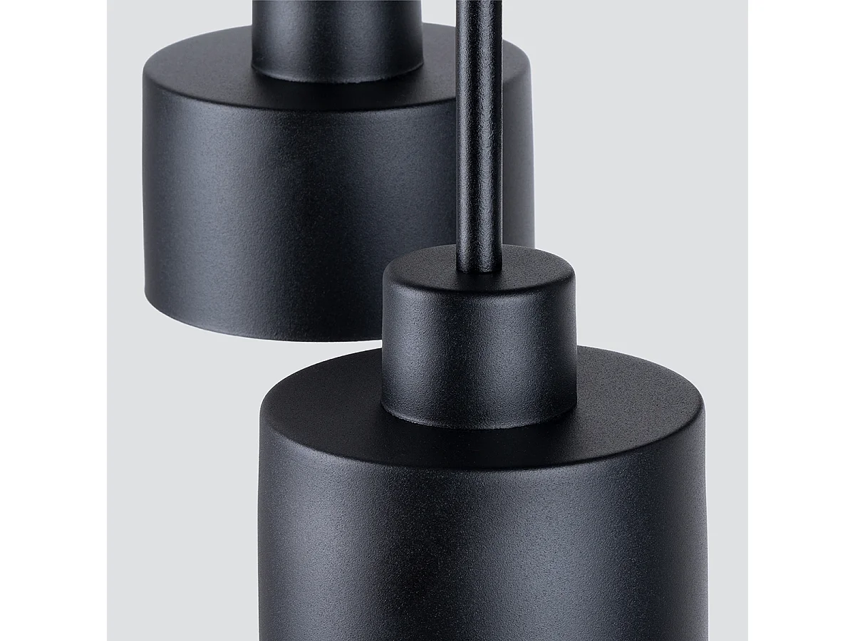 Plafonniers Zavros moderne en acier - 3 sources lumineuses 3000K - L.32 x H.29 cm - noir