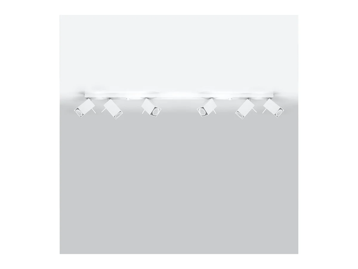 Plafondlampen Briow modern van  - 6 lichtbronnen 4000K - L.118 x H.16 cm - wit