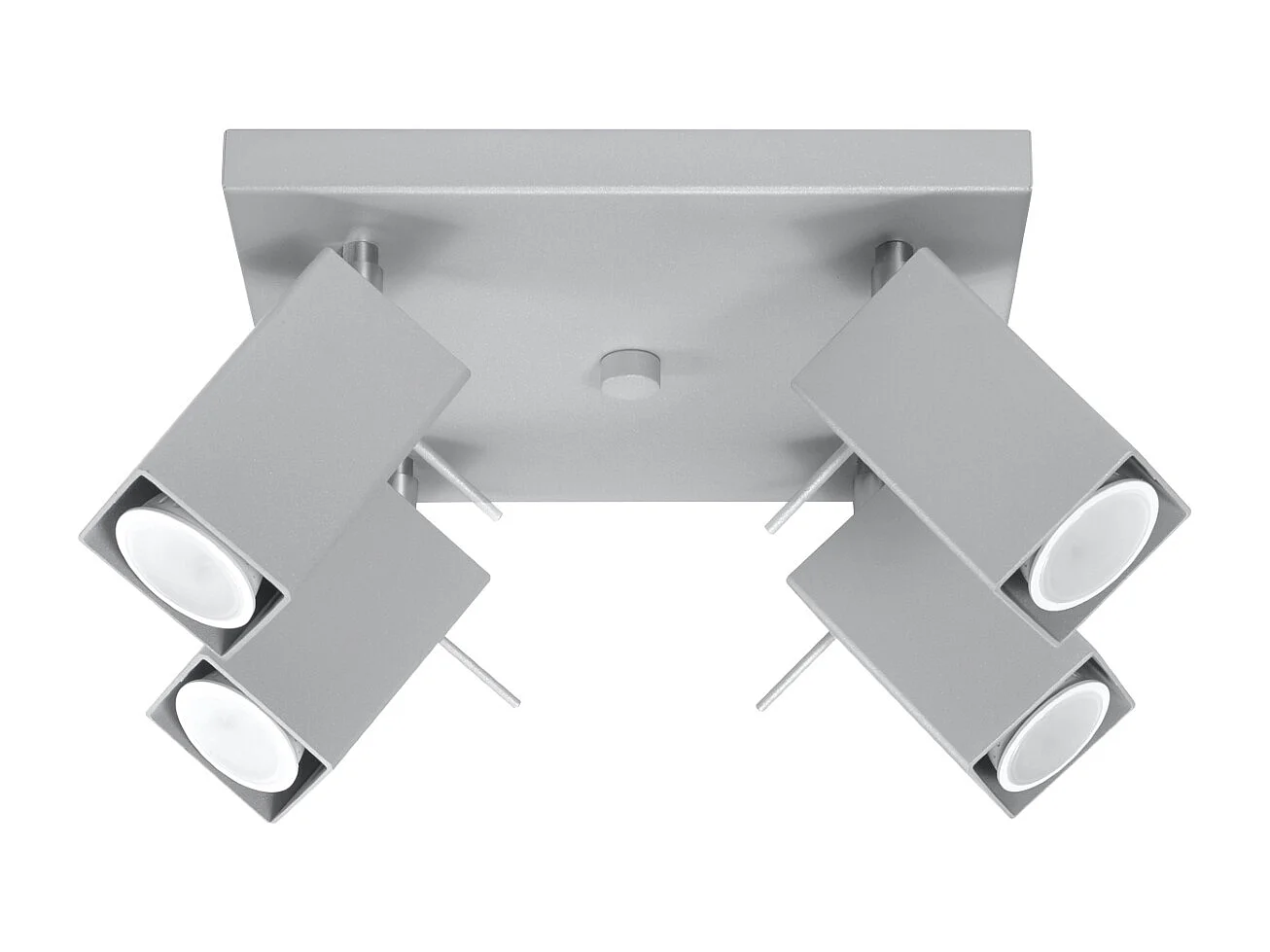 Plafonniers Briow moderne en acier - 4 sources lumineuses 4000K - L.25 x H.16 cm - gris
