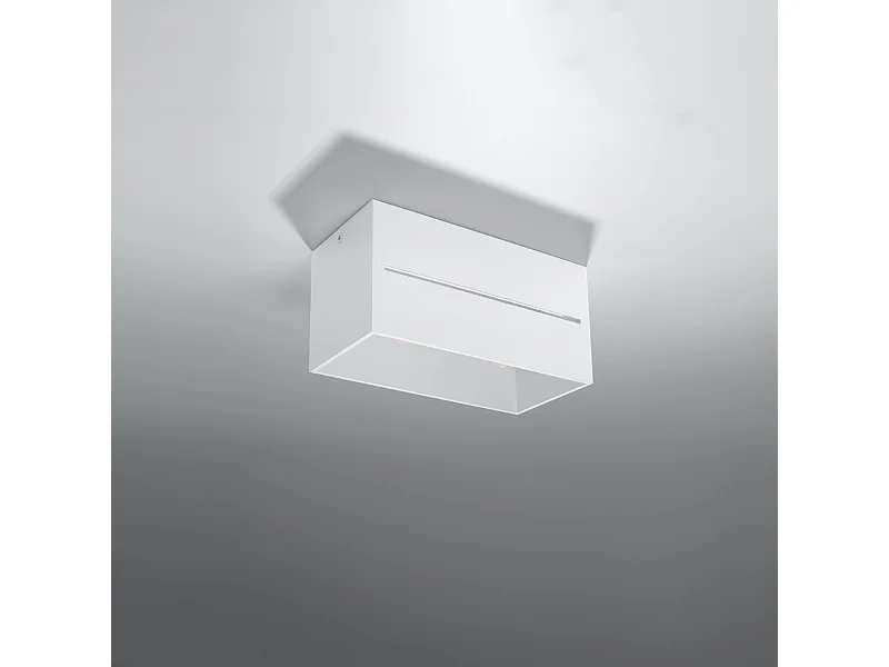 Lampade da soffitto Zorbo maxi moderno di alluminio - 2 sorgenti luminose 4000K - L.20 x A.10 cm - bianco