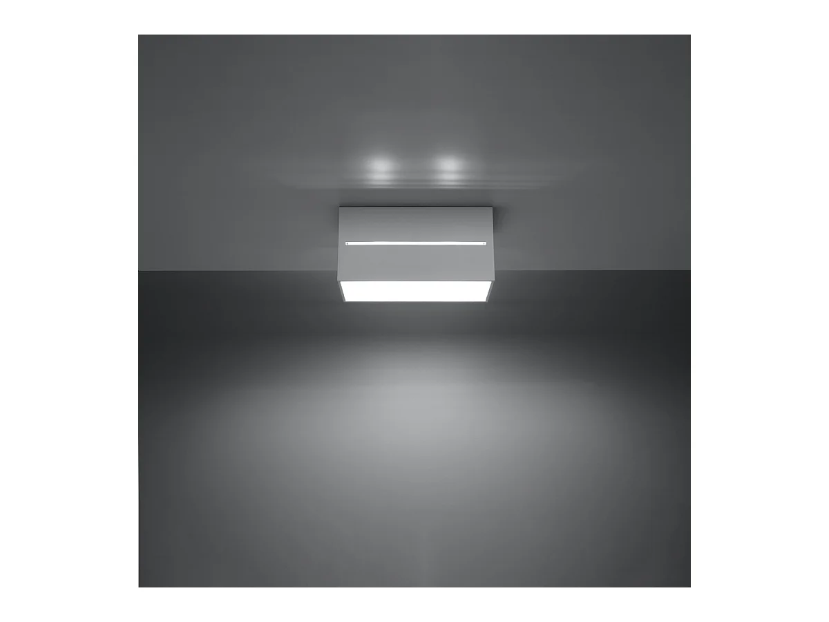 Plafondlampen Zorbo maxi modern van  - 2 lichtbronnen 4000K - L.20 x H.10 cm - wit