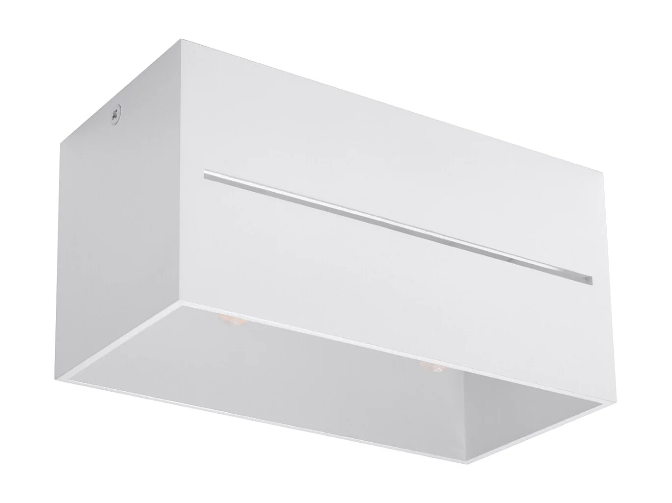 Plafonniers Zorbo maxi moderne en aluminium - 2 sources lumineuses 4000K - L.20 x H.10 cm - blanc