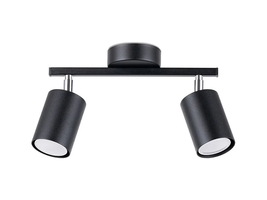 Plafony minimalistyczny Torim, stal - 2 źródło światła 4000K - L.26 x H.20 cm - czarny