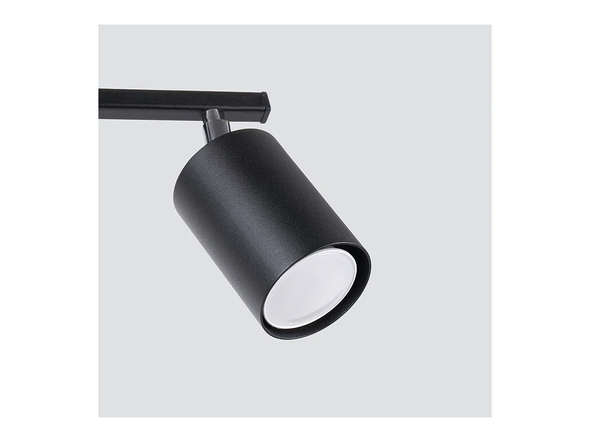 Plafony minimalistyczny Torim, stal - 2 źródło światła 4000K - L.26 x H.20 cm - czarny