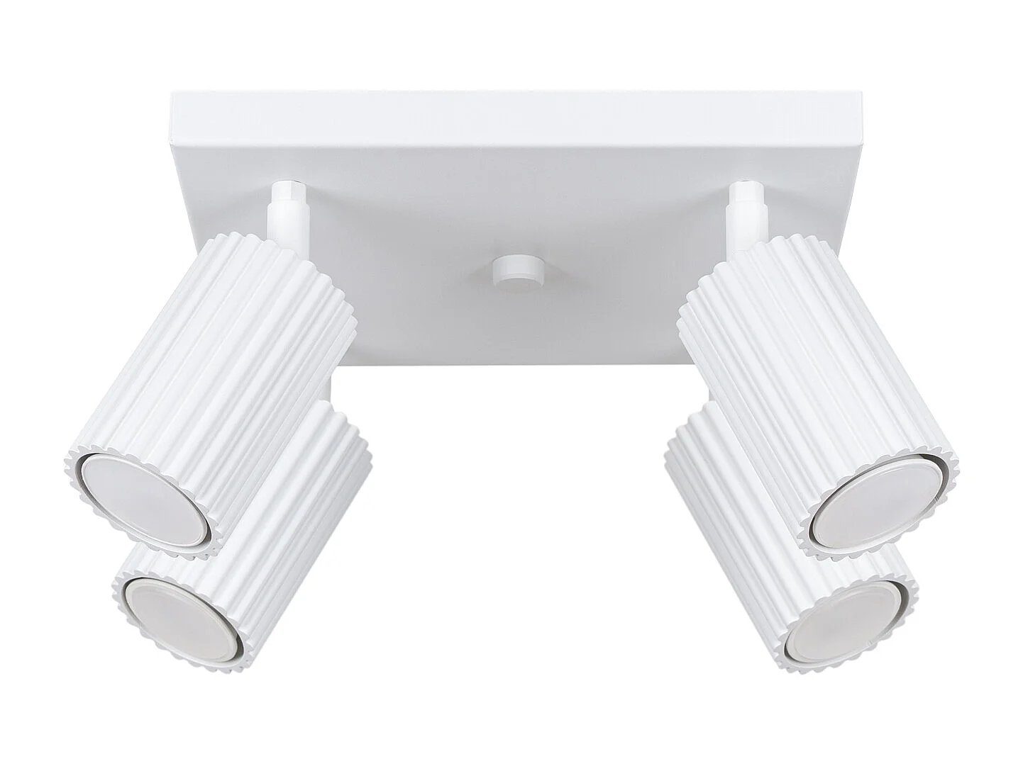 Plafonnier Gloow minimaliste en aluminium - 4 sources lumineuses 4000K - L.25 x H.16,5 cm - blanc