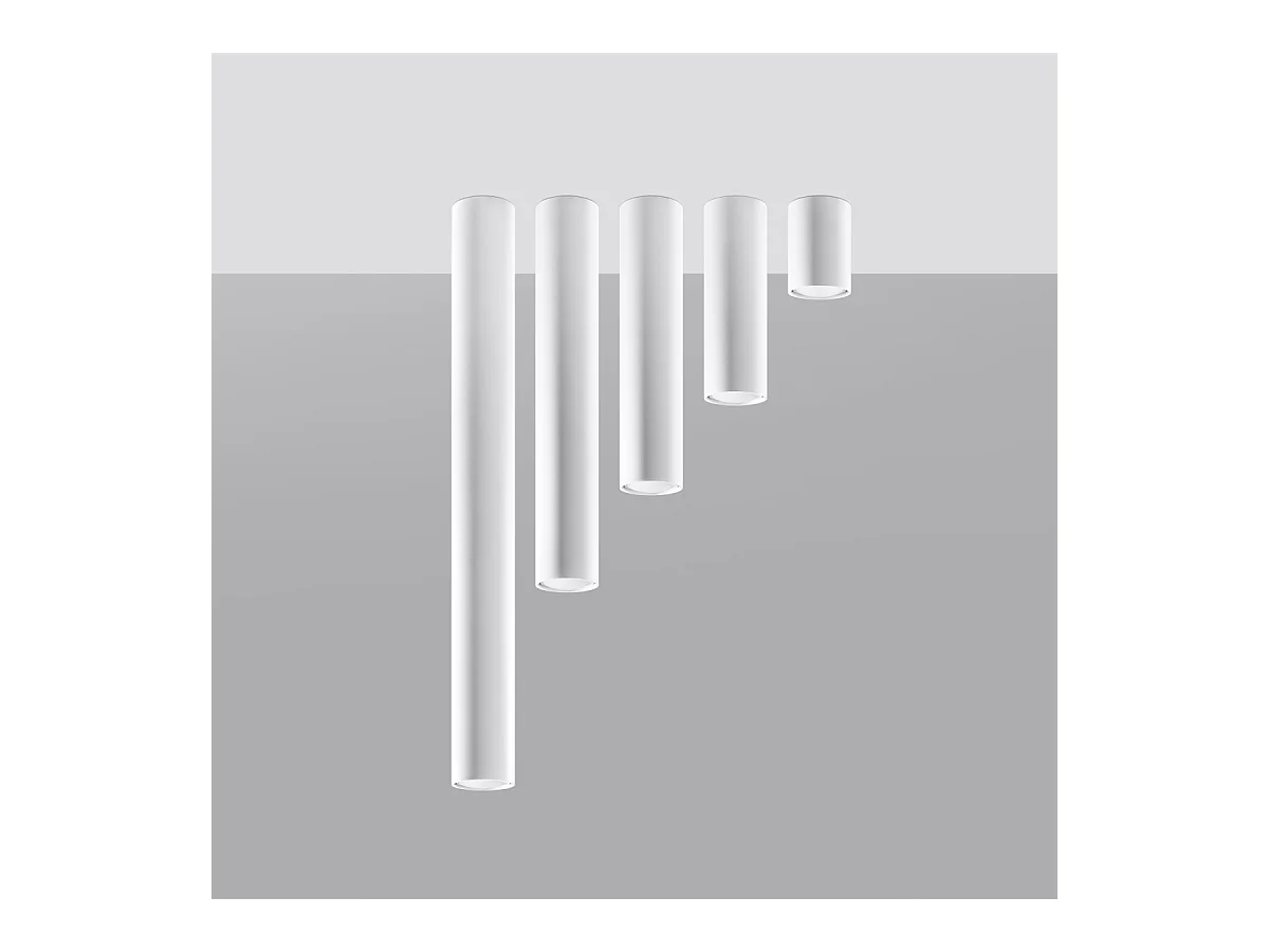 Plafondlampen Toris modern van  - 1 lichtbronnen 4000K - L.6 x H.10 cm - wit