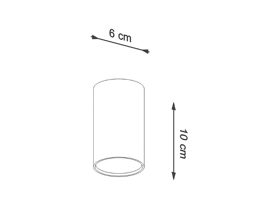 Plafondlampen Toris modern van  - 1 lichtbronnen 4000K - L.6 x H.10 cm - wit