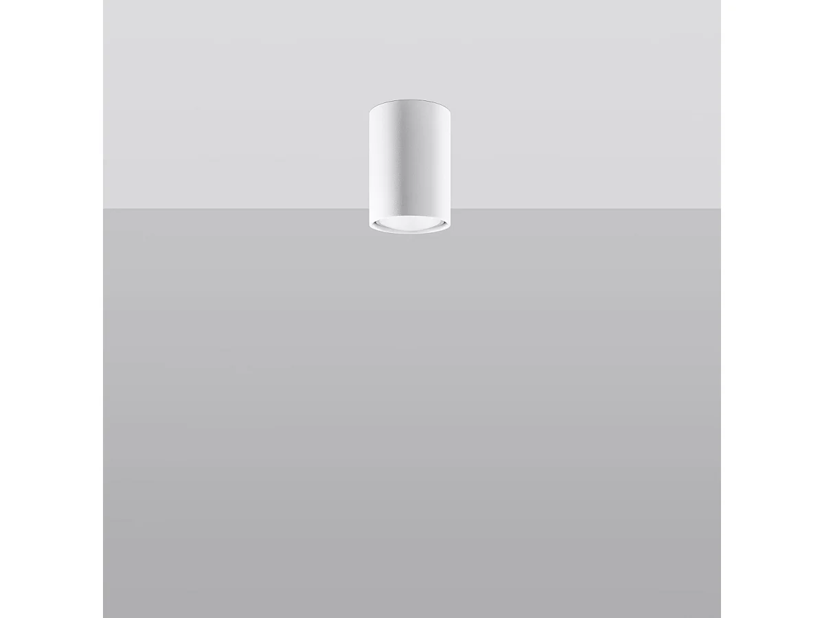 Plafonniers Toris moderne en acier - 1 sources lumineuses 4000K - L.6 x H.10 cm - blanc