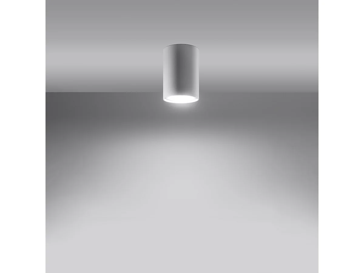 Plafonniers Toris moderne en acier - 1 sources lumineuses 4000K - L.6 x H.10 cm - blanc