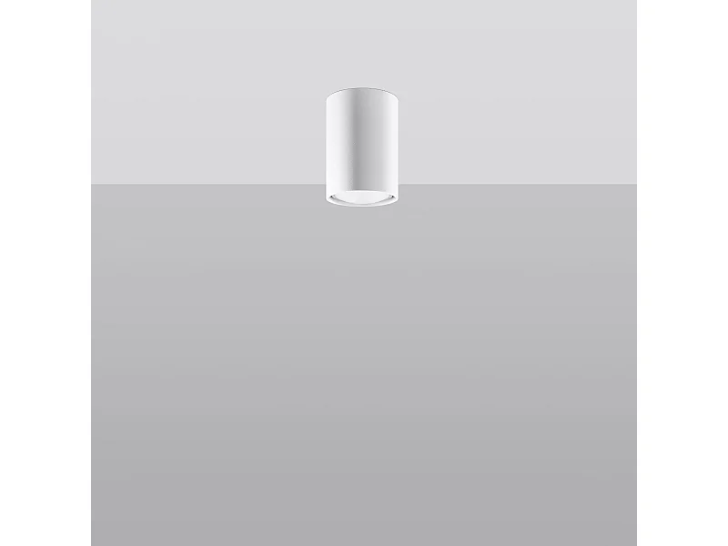 Plafonniers Toris moderne en acier - 1 sources lumineuses 4000K - L.6 x H.10 cm - blanc