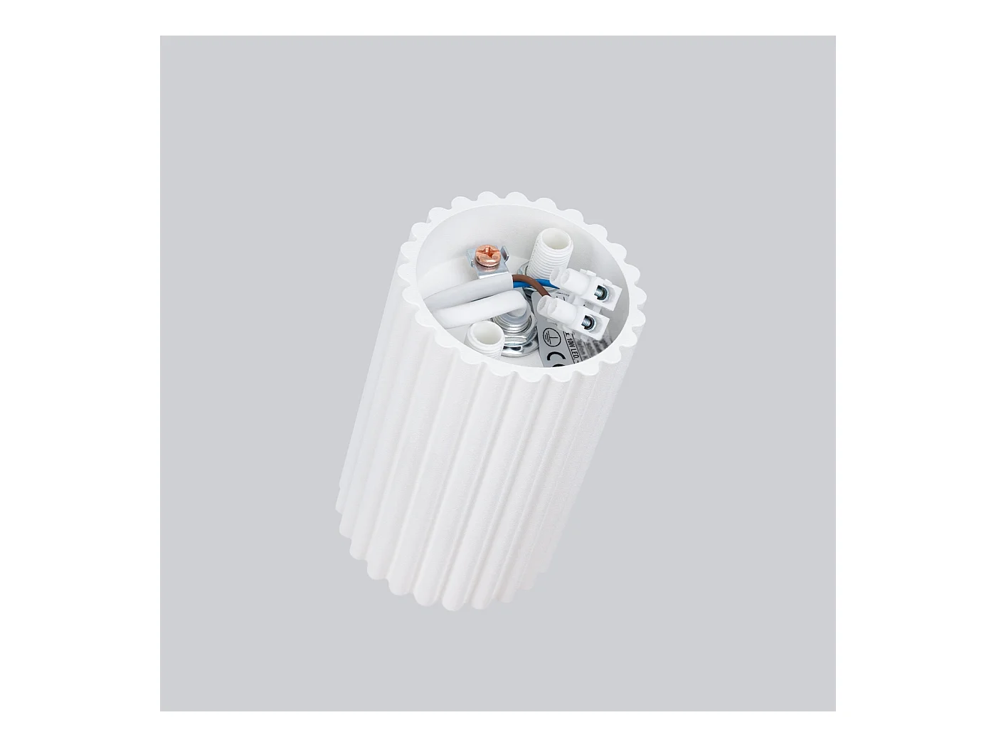 Plafonnier Gloow minimaliste en aluminium - 1 sources lumineuses 3000K - L.6,5 x H.10 cm - blanc