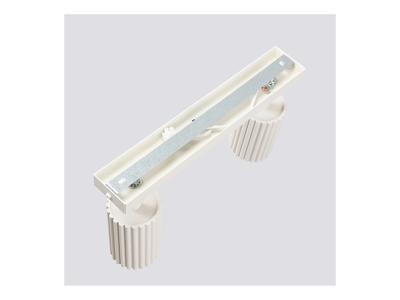 Plafondlamp Gloow minimalistisch van  - 2 lichtbronnen 4000K - L.30 x H.16,5 cm - beige