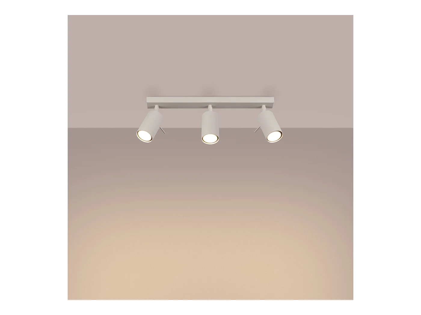 Lampa sufitowa nowoczesny Briix, stal - 3 źródło światła 4000K - L.45 x H.17 cm - beżowy