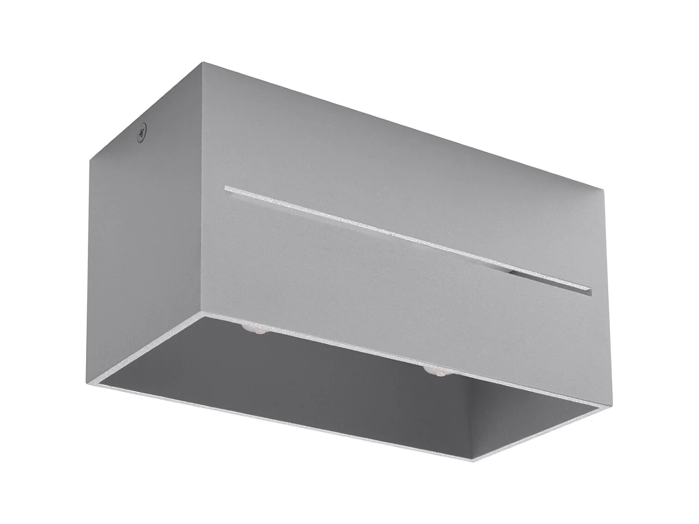 Plafonniers Zorbo maxi moderne en aluminium - 2 sources lumineuses 4000K - L.20 x H.10 cm - gris