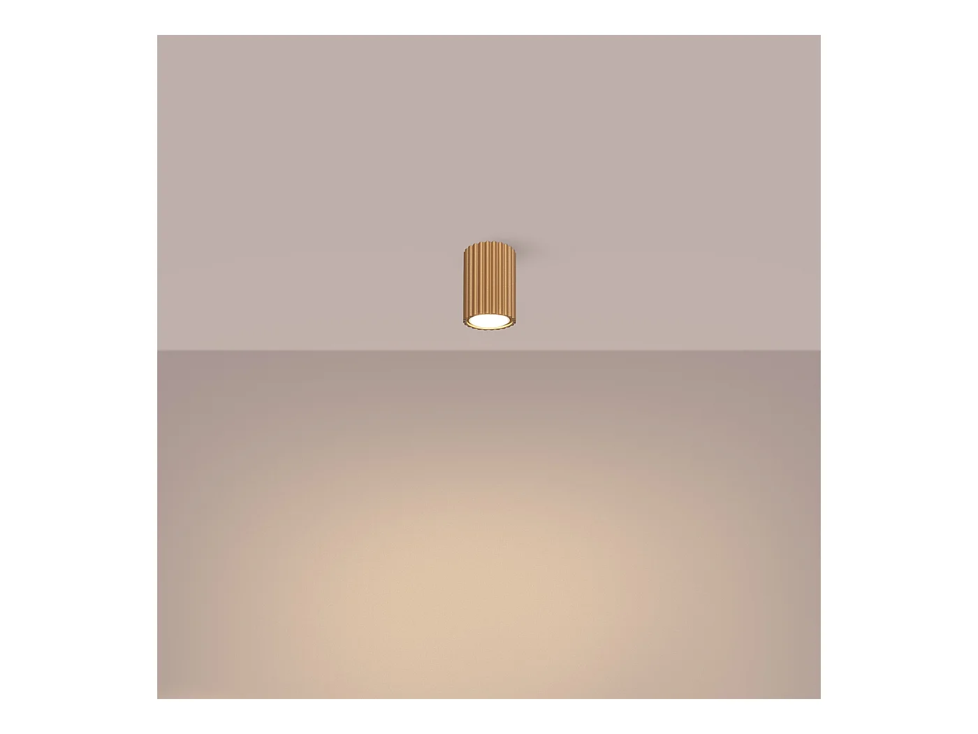 Plafondlamp Gloow minimalistisch van  - 1 lichtbronnen 4000K - L.6,5 x H.10 cm - gouden
