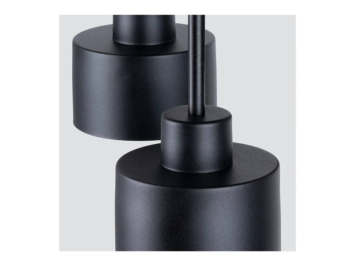 Plafondlampen Zavros modern van  - 3 lichtbronnen 4000K - L.32 x H.29 cm - zwart