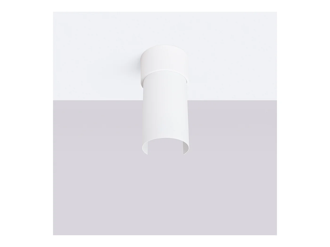 Plafonnier Torow minimaliste en acier - 1 sources lumineuses 4000K - L.10 x H.21 cm - blanc