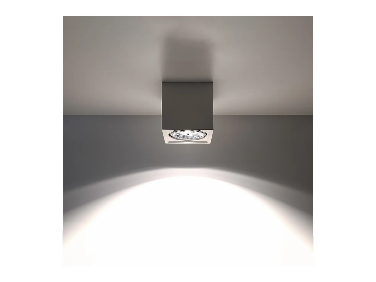 Plafonniers Flaix moderne en céramique - 1 sources lumineuses 3000K - L.14 x H.14 cm - blanc