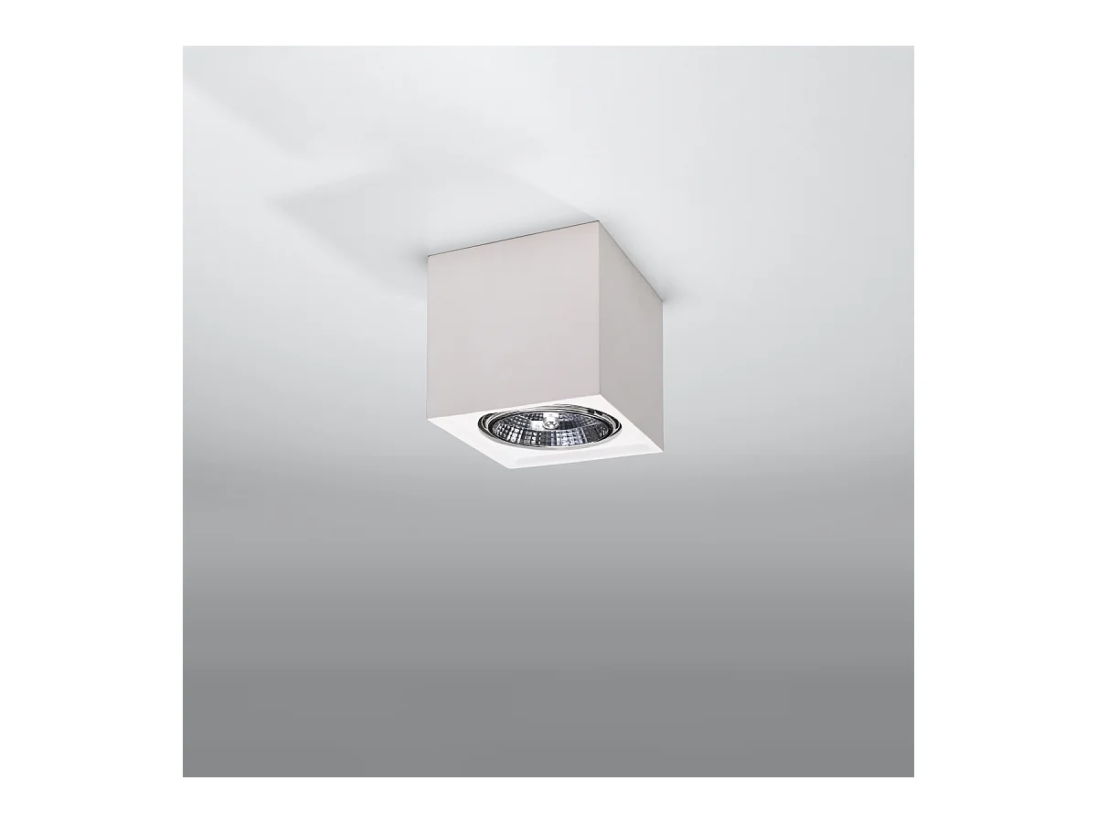 Plafonniers Flaix moderne en céramique - 1 sources lumineuses 3000K - L.14 x H.14 cm - blanc