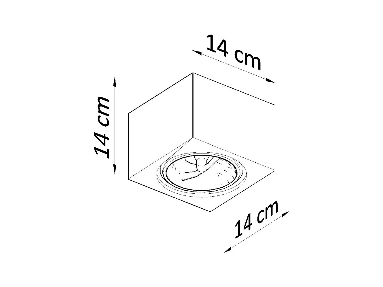 Plafonniers Flaix moderne en céramique - 1 sources lumineuses 3000K - L.14 x H.14 cm - blanc