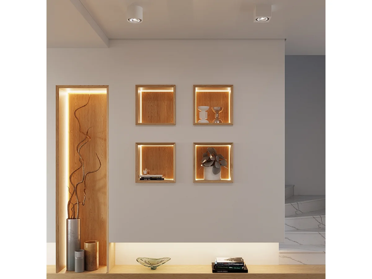 Plafonniers Flaix moderne en céramique - 1 sources lumineuses 3000K - L.14 x H.14 cm - blanc