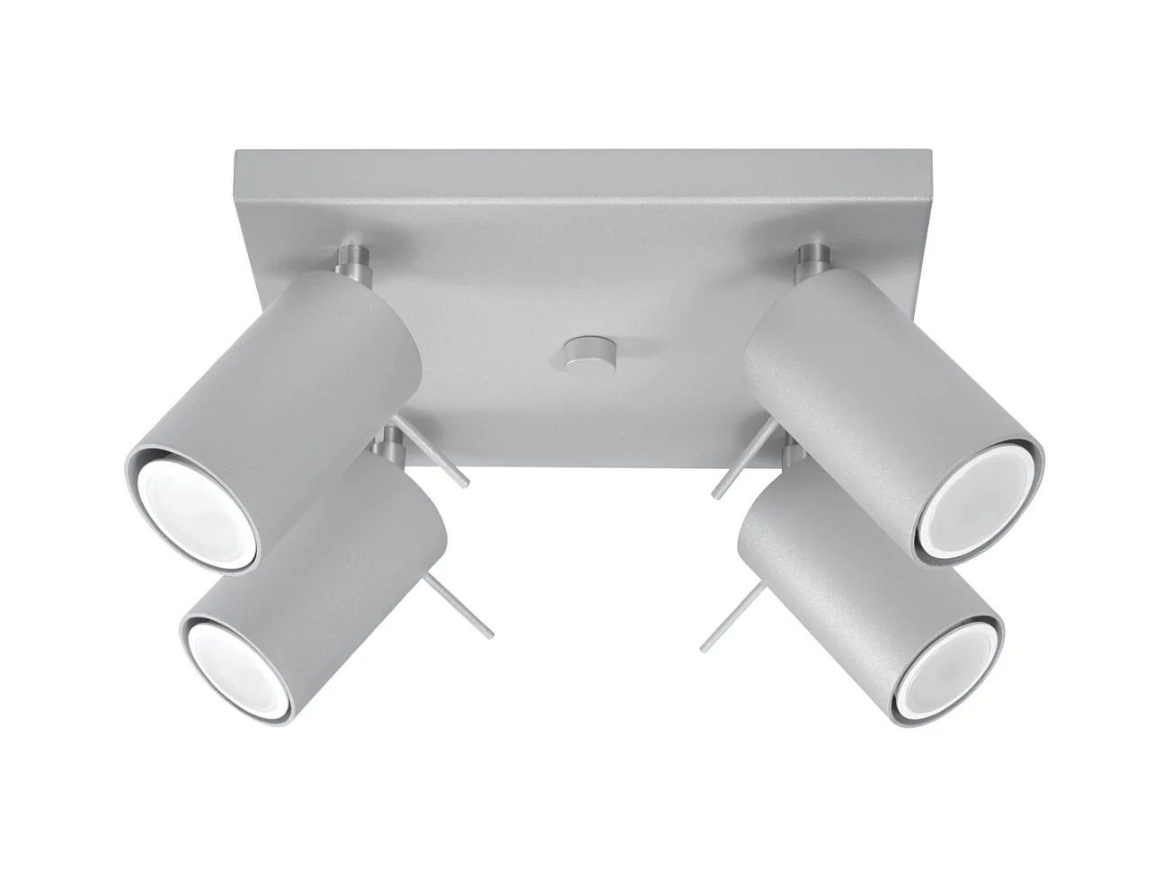 Plafonniers Briix moderne en acier - 4 sources lumineuses 3000K - L.25 x H.16 cm - gris