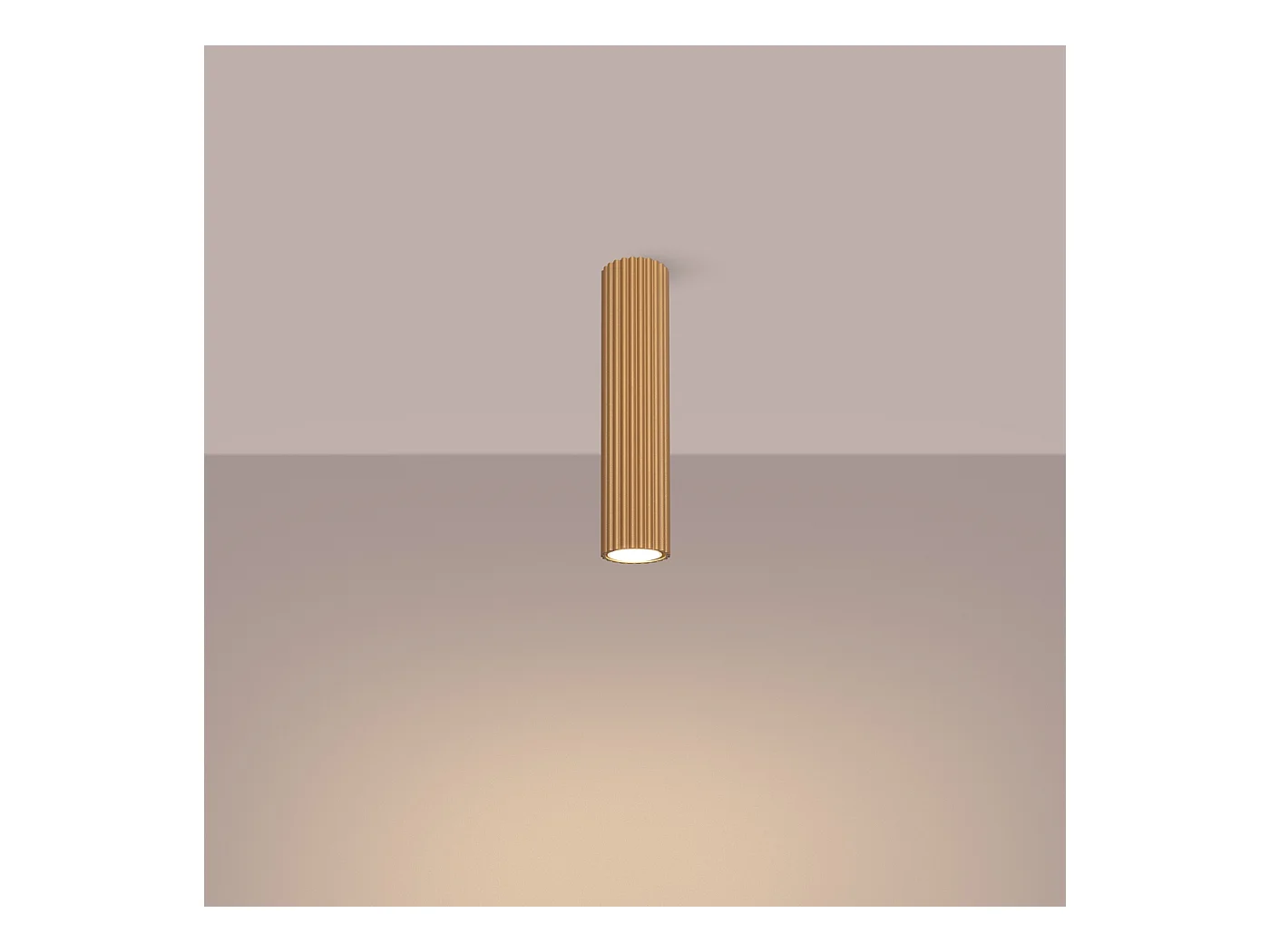 Plafondlamp Gloow minimalistisch van  - 1 lichtbronnen 3000K - L.6,5 x H.30 cm - gouden