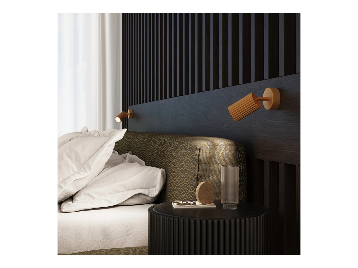 Plafondlamp Gloow minimalistisch van  - 1 lichtbronnen 3000K - L.6,5 x H.30 cm - gouden