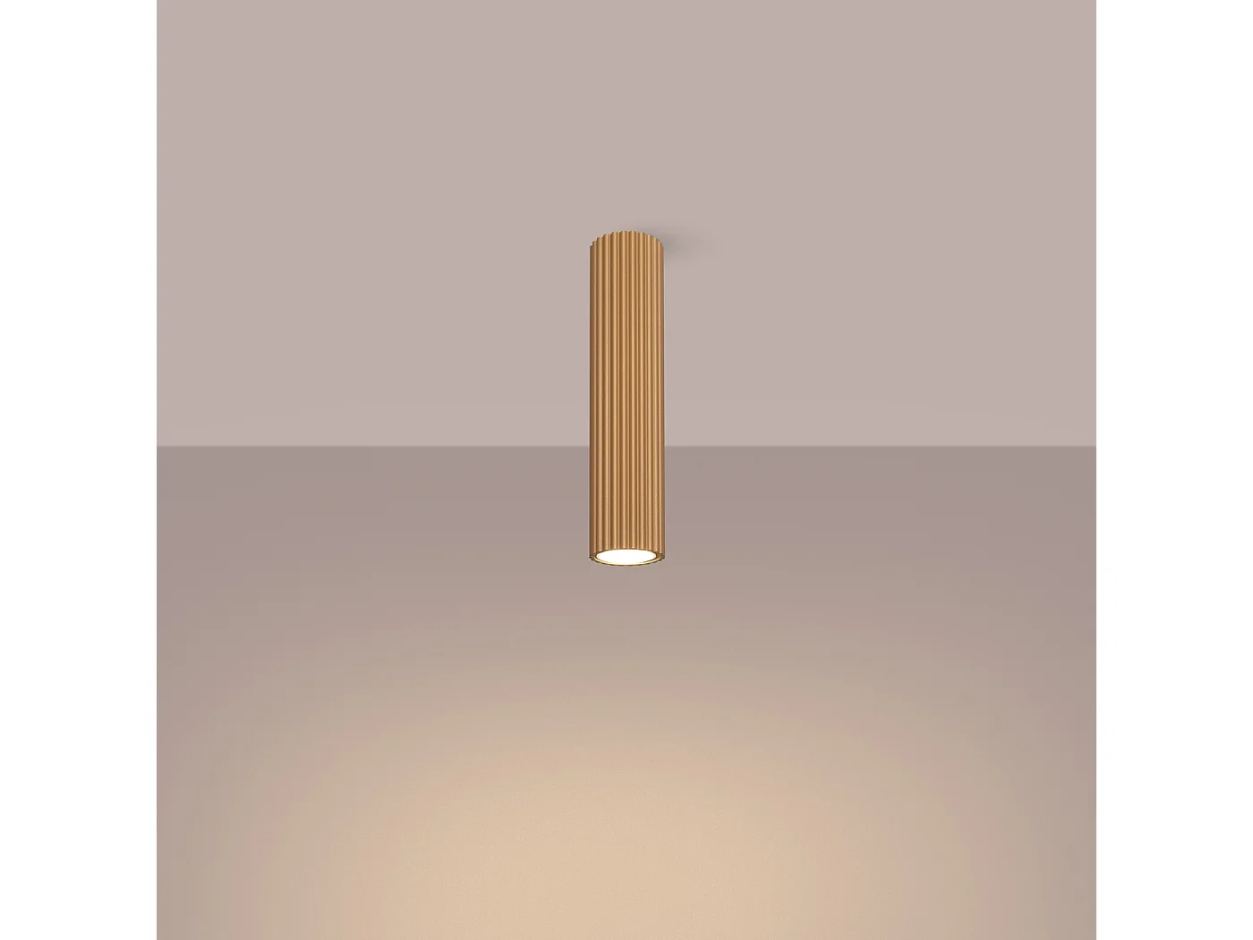 Plafondlamp Gloow minimalistisch van  - 1 lichtbronnen 3000K - L.6,5 x H.30 cm - gouden