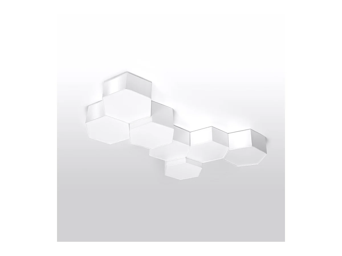 Plafondlampen Solinia modern van  - 2 lichtbronnen 4000K - L.30,5 x H.15,5 cm - wit