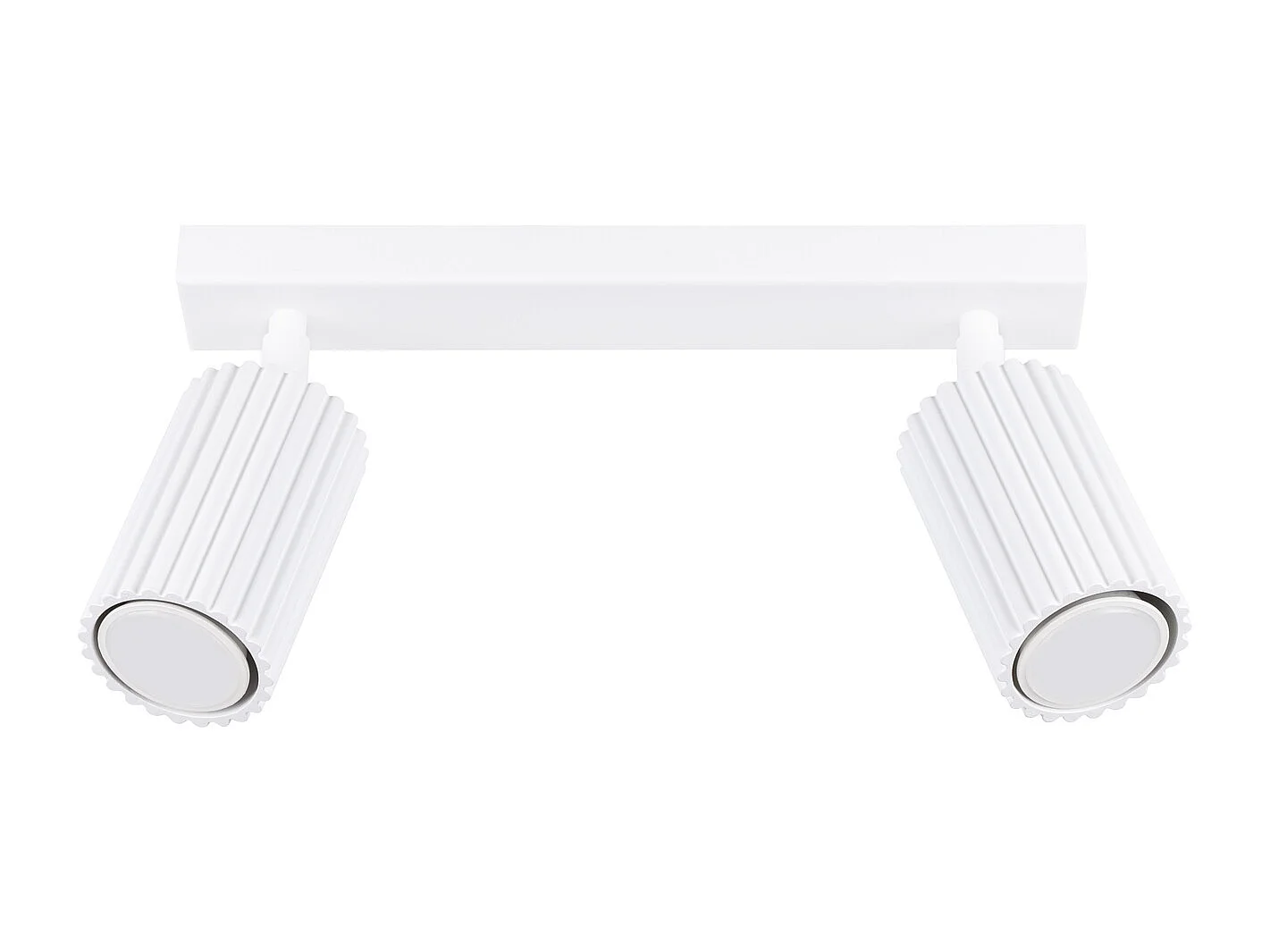 Plafonnier Gloow minimaliste en aluminium - 2 sources lumineuses 4000K - L.30 x H.16,5 cm - blanc