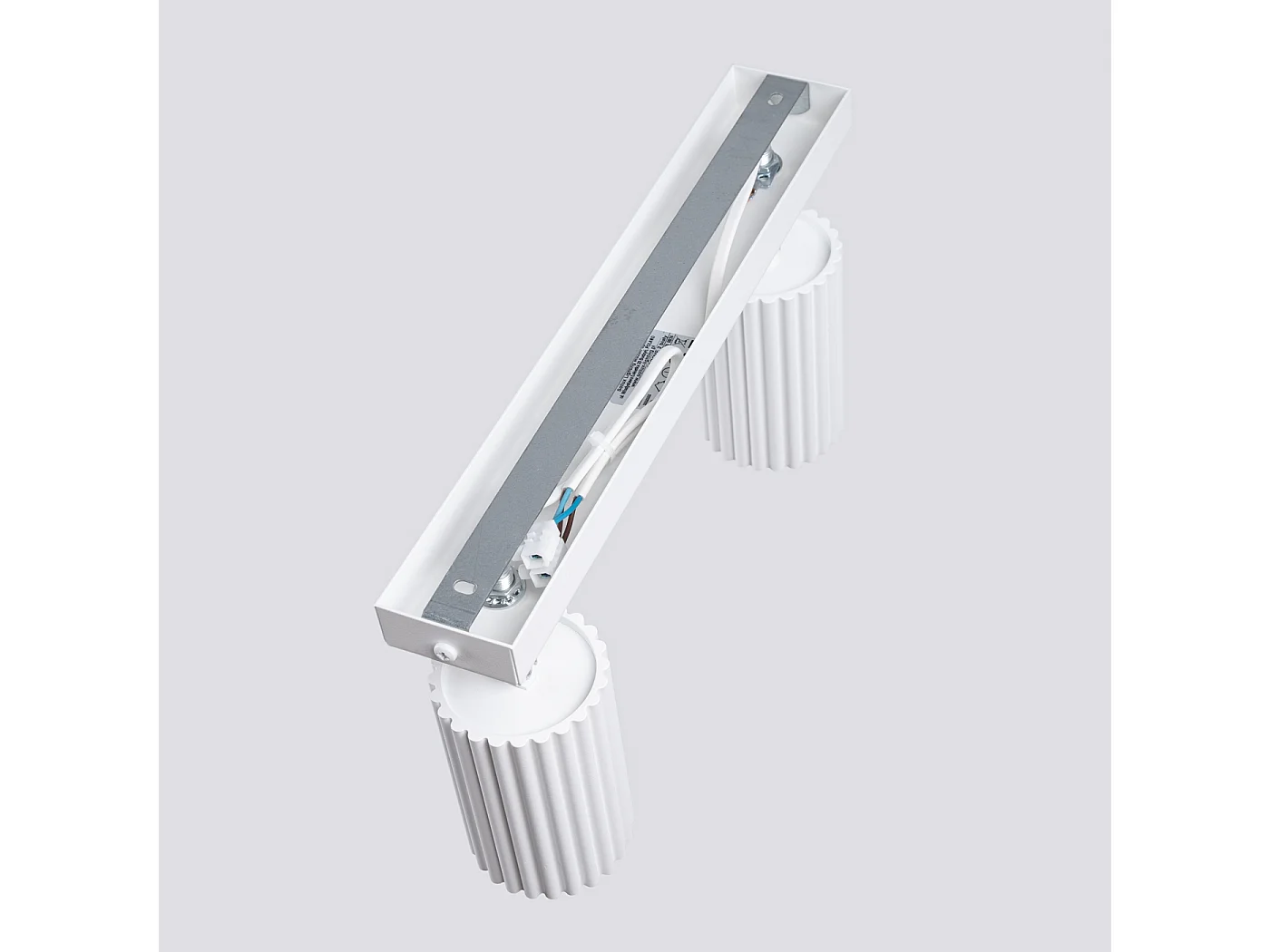 Plafonnier Gloow minimaliste en aluminium - 2 sources lumineuses 4000K - L.30 x H.16,5 cm - blanc