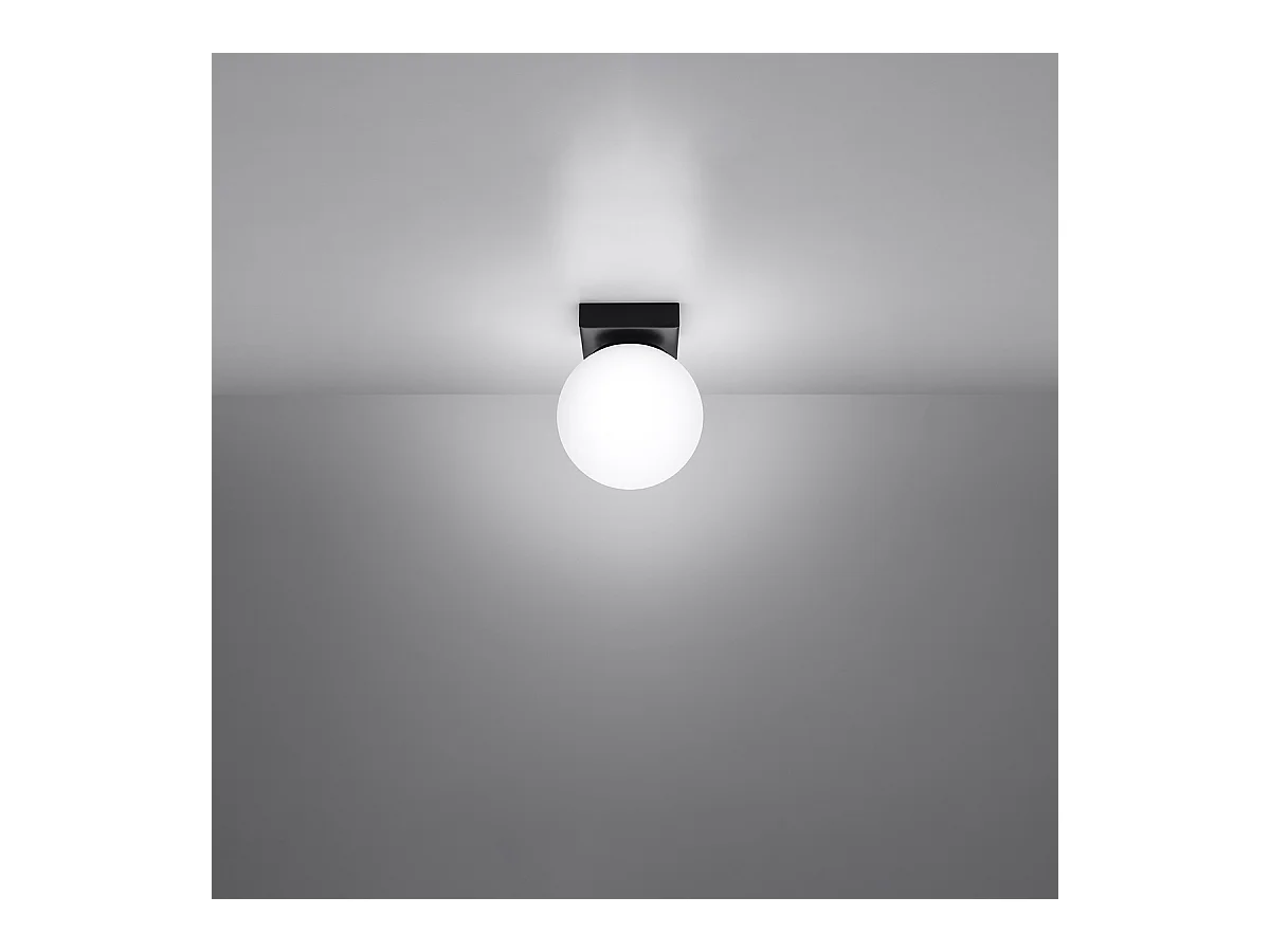 Deckenlampen Zynfi modern aus  Stahl/Glas - 1 lichtquellen 4000K - L.12 x H. cm - Schwarz