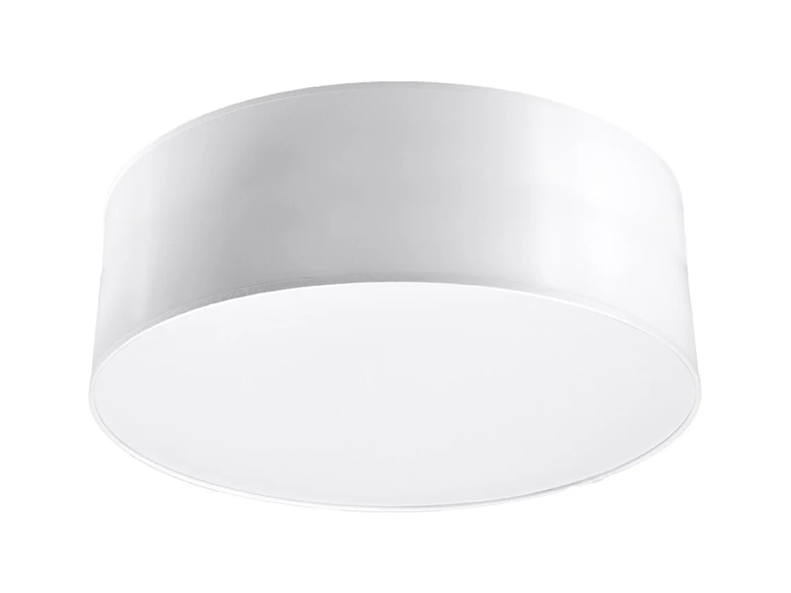 Plafondlampen Cercle minimalistisch van  - 1 lichtbronnen 4000K - L.25 x H.11 cm - wit