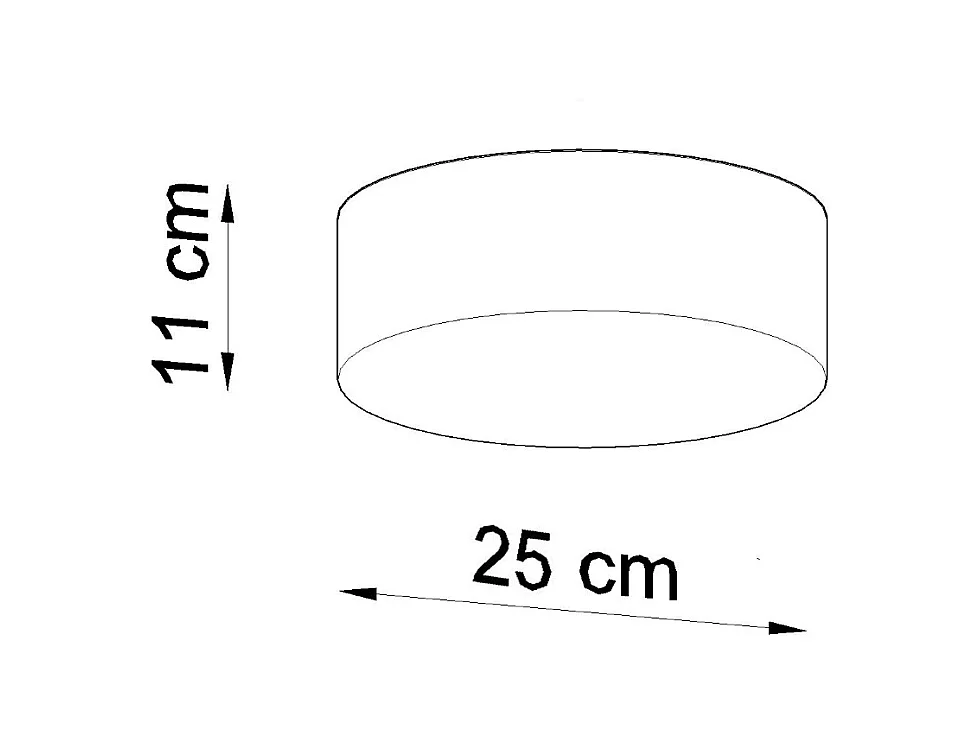 Plafondlampen Cercle minimalistisch van  - 1 lichtbronnen 4000K - L.25 x H.11 cm - wit