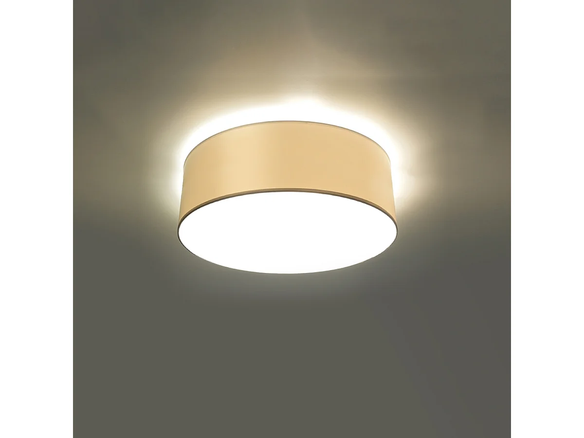Plafonniers Cercle minimaliste en PVC - 1 sources lumineuses 4000K - L.25 x H.11 cm - blanc