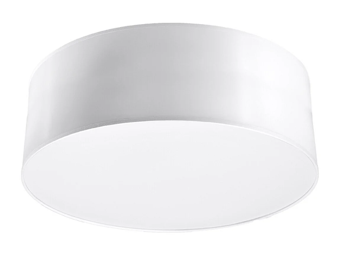 Plafonniers Cercle minimaliste en PVC - 1 sources lumineuses 4000K - L.25 x H.11 cm - blanc