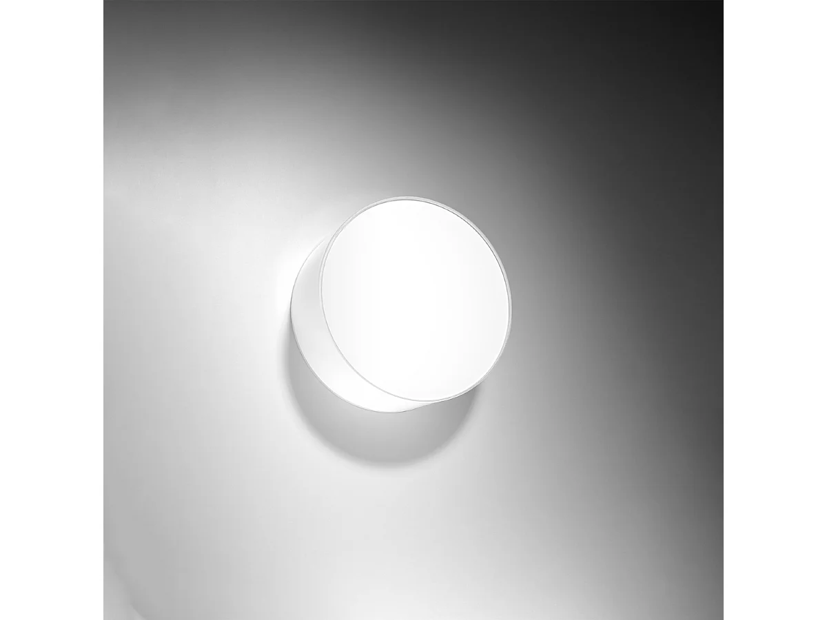 Plafonniers Cercle minimaliste en PVC - 1 sources lumineuses 4000K - L.25 x H.11 cm - blanc