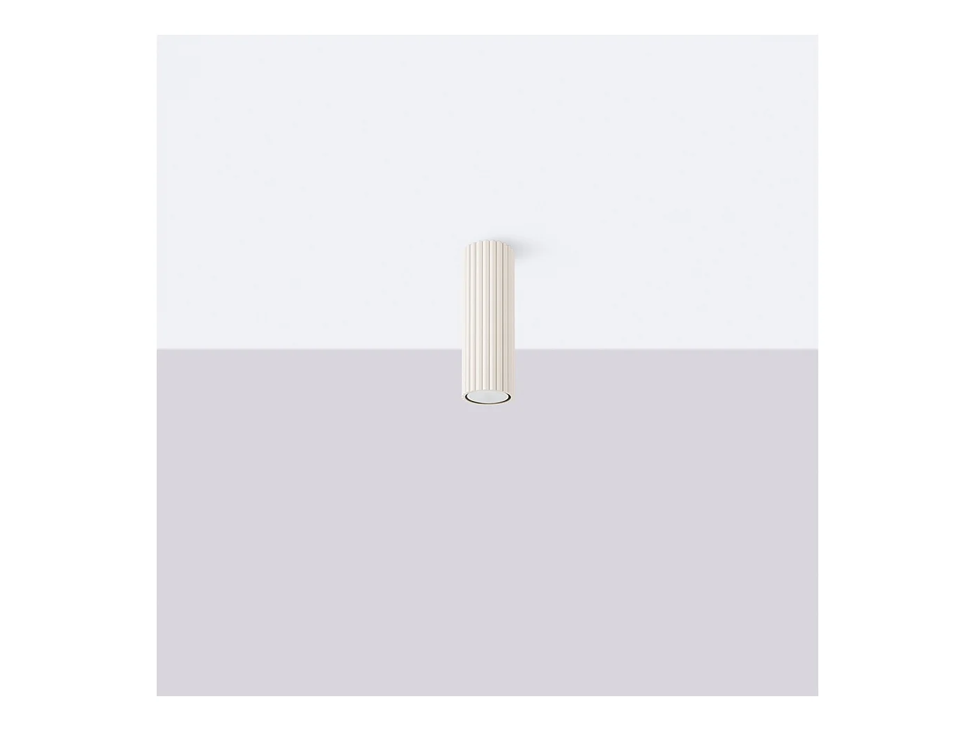 Plafonnier Gloow minimaliste en aluminium - 1 sources lumineuses 3000K - L.6,5 x H.20 cm - beige