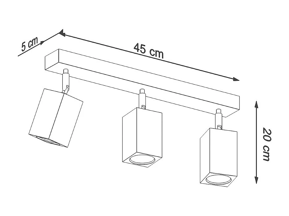 Plafonniers Zezu scandinave en bois - 3 sources lumineuses 4000K - L.45 x H.20 cm - chêne