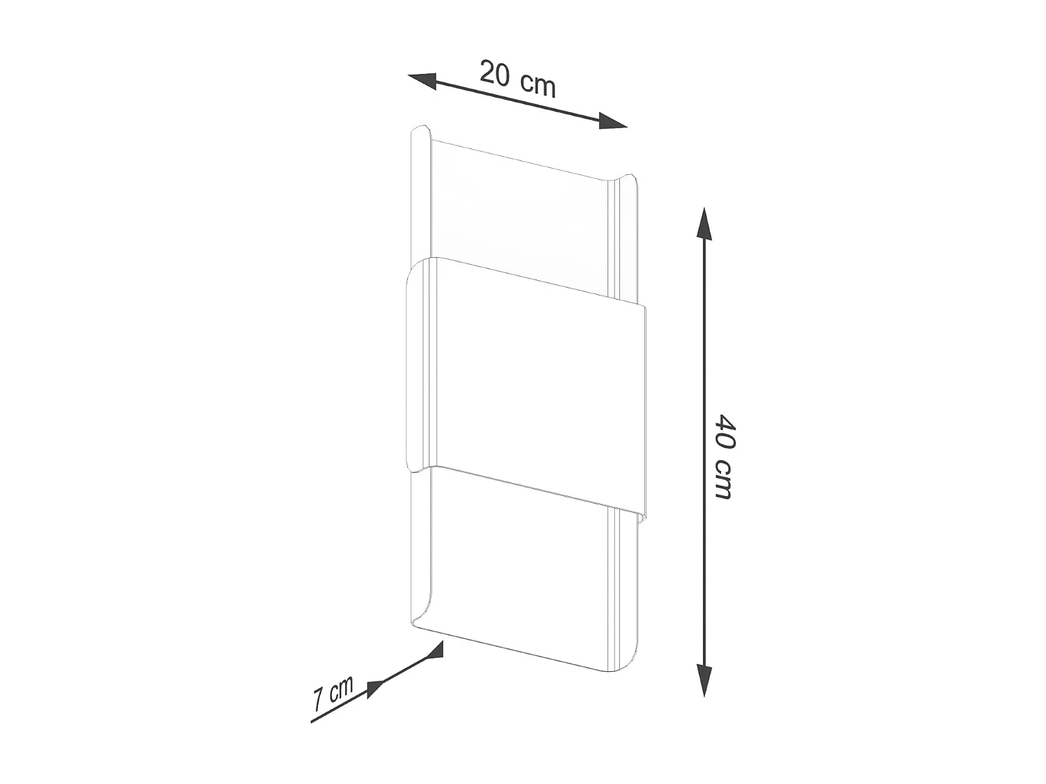 Plafonnier Zelfon moderne en acier - 2 sources lumineuses 4000K - L.20 x H.40 cm - or/blanc