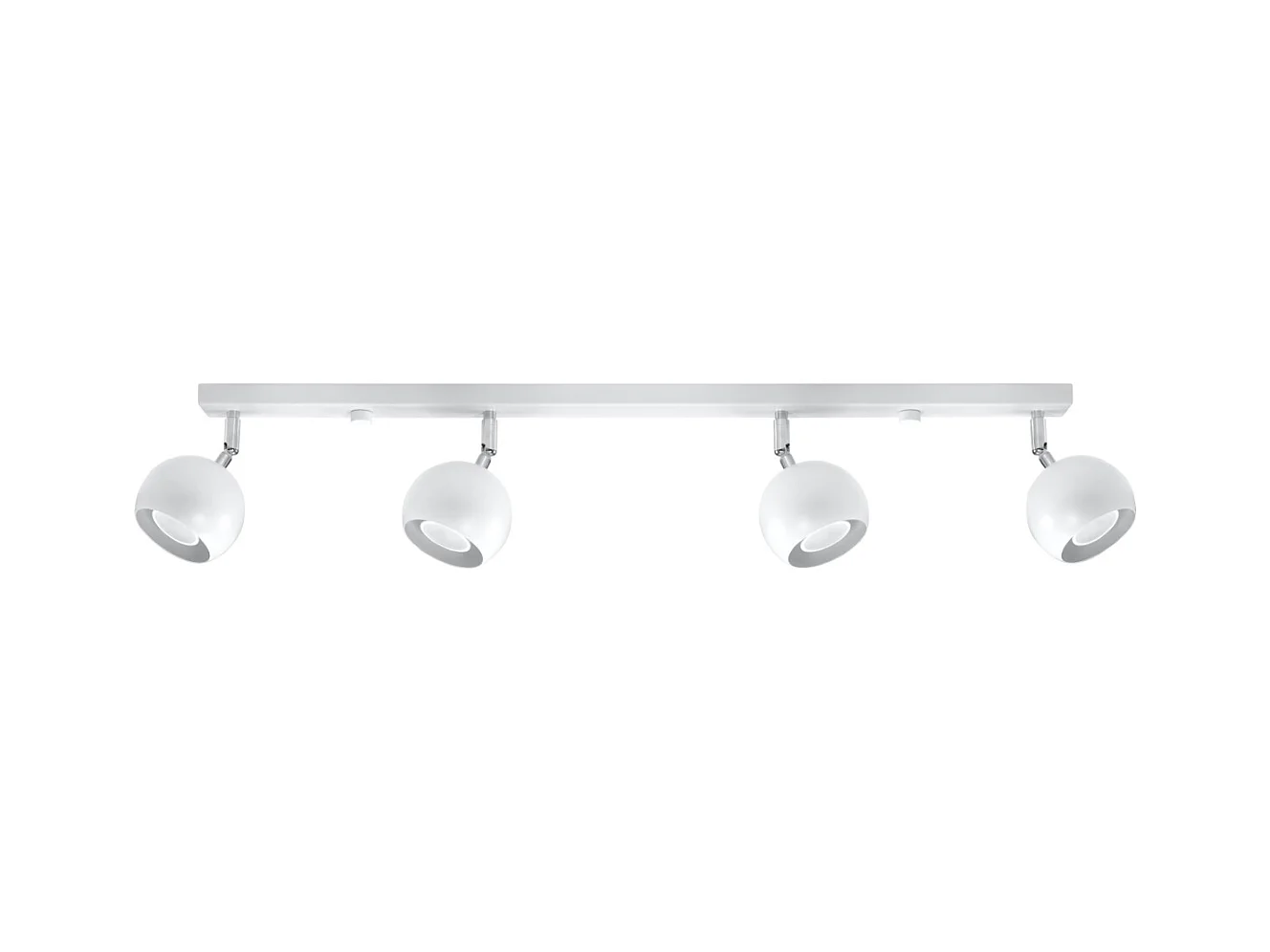 Plafondlampen Rayis modern van  - 4 lichtbronnen 4000K - L.80 x H.16 cm - wit