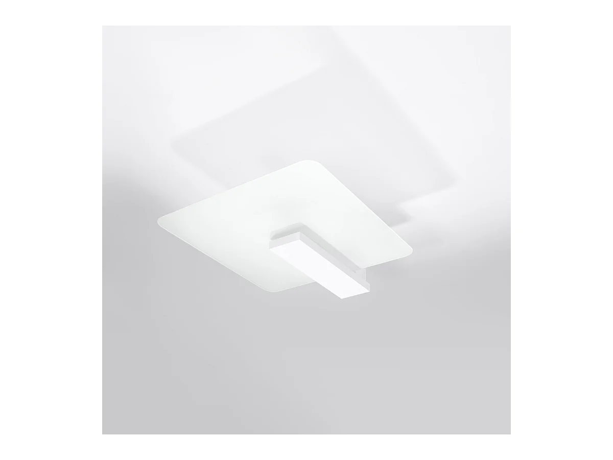 Plafonniers Nappo scandinave en bois/verre - 2 sources lumineuses 3000K - L.40 x H.47,5 cm - blanc