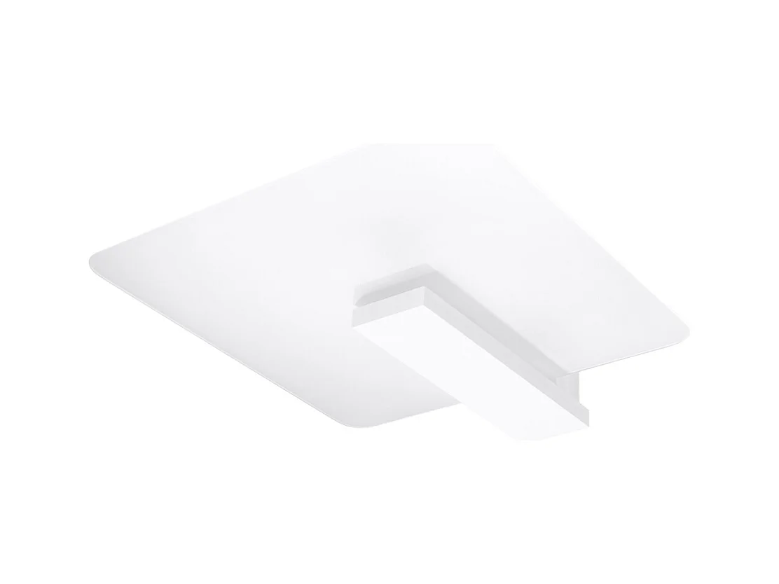 Plafonniers Nappo scandinave en bois/verre - 2 sources lumineuses 3000K - L.40 x H.47,5 cm - blanc
