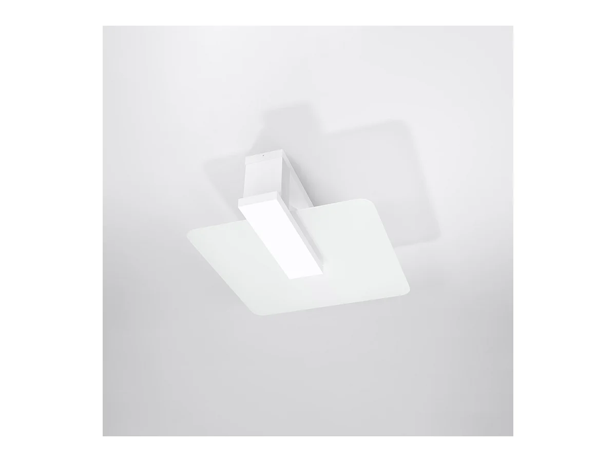 Plafonniers Nappo scandinave en bois/verre - 2 sources lumineuses 3000K - L.40 x H.47,5 cm - blanc