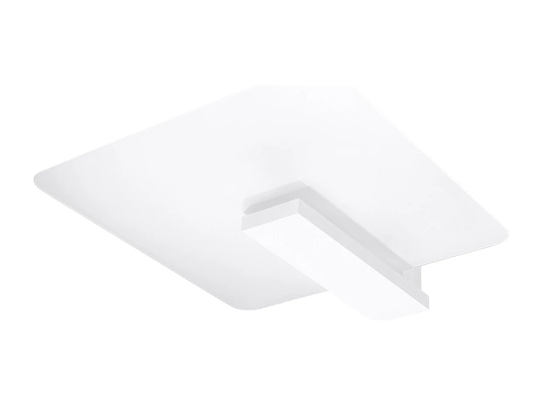 Plafonniers Nappo scandinave en bois/verre - 2 sources lumineuses 3000K - L.40 x H.47,5 cm - blanc