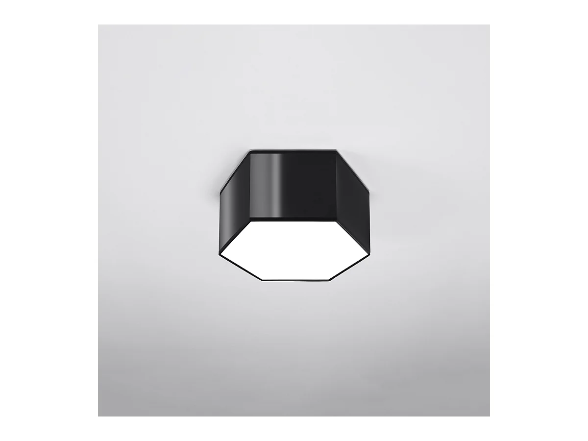 Plafondlampen Solinia modern van  - 2 lichtbronnen 3000K - L.30,5 x H.15,5 cm - zwart